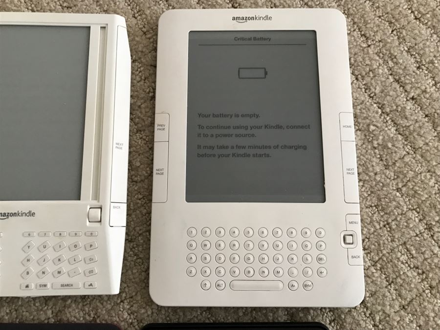 JUST ADDED Set Of (3) Older Amazon Kindles With Vintage Kindle Case