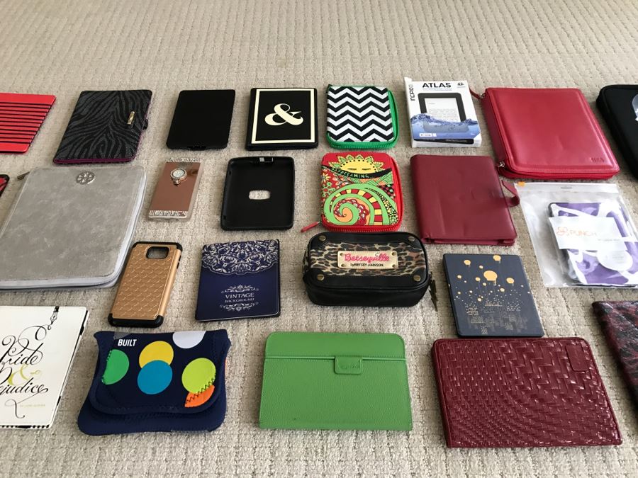 JUST ADDED - Huge Collection Of Various Kindle, IPHONE And Cell Phone Cases  Including Tory Burch - See Photos