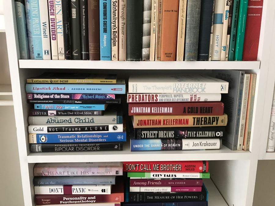 JUST ADDED - MEGA OFFICE LOT # 1 Featuring All Items On Bookshelves, Desk Top And In One Drawer With Books, Home Decor, See Details And Photos [Photo 7]