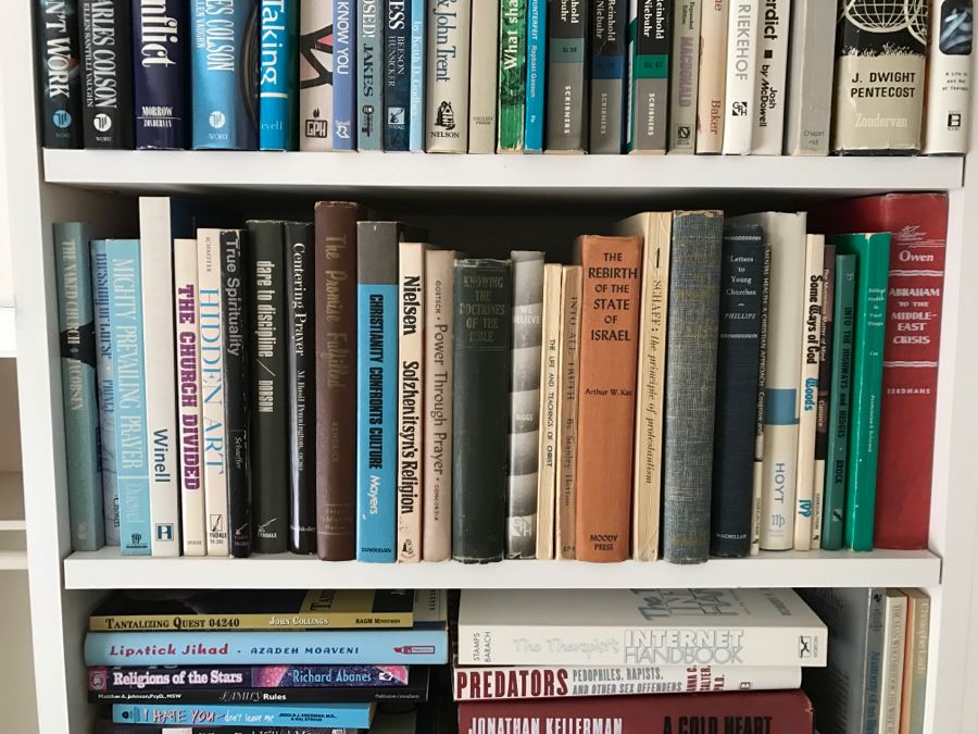 JUST ADDED - MEGA OFFICE LOT # 1 Featuring All Items On Bookshelves, Desk Top And In One Drawer With Books, Home Decor, See Details And Photos [Photo 6]