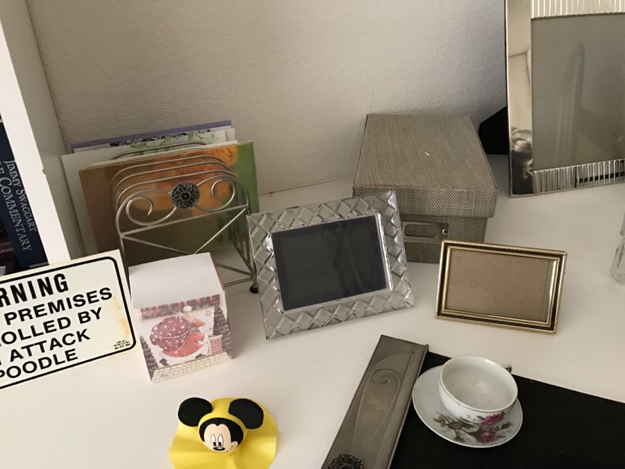 JUST ADDED - MEGA OFFICE LOT # 1 Featuring All Items On Bookshelves, Desk Top And In One Drawer With Books, Home Decor, See Details And Photos [Photo 11]