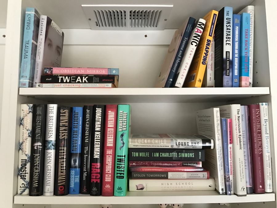 JUST ADDED - MEGA OFFICE LOT # 1 Featuring All Items On Bookshelves, Desk Top And In One Drawer With Books, Home Decor, See Details And Photos [Photo 41]