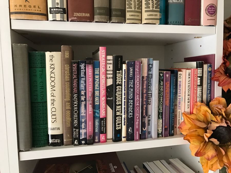 JUST ADDED - MEGA OFFICE LOT # 1 Featuring All Items On Bookshelves, Desk Top And In One Drawer With Books, Home Decor, See Details And Photos [Photo 4]