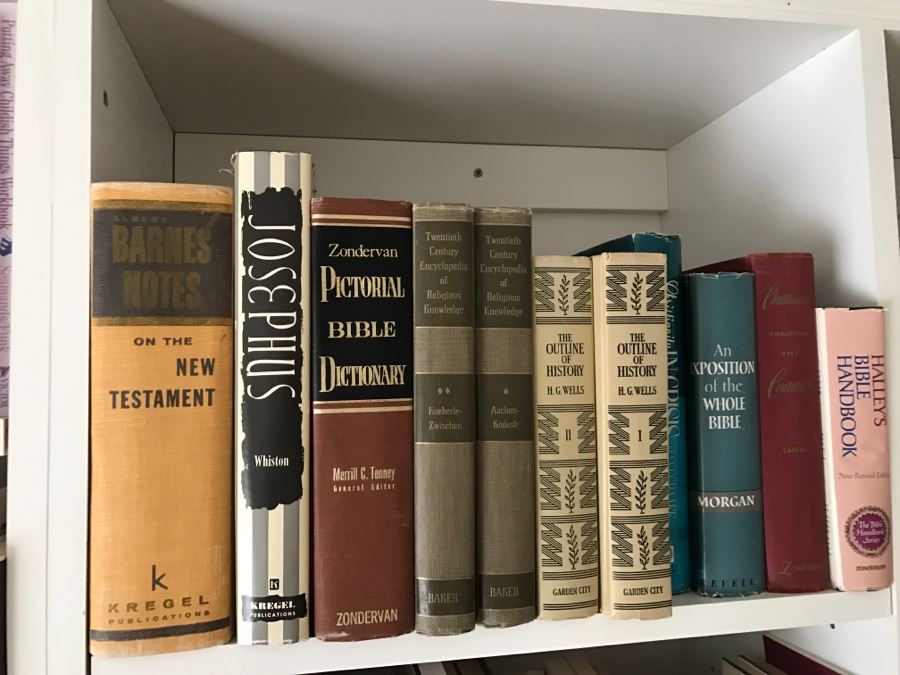 JUST ADDED - MEGA OFFICE LOT # 1 Featuring All Items On Bookshelves, Desk Top And In One Drawer With Books, Home Decor, See Details And Photos [Photo 3]