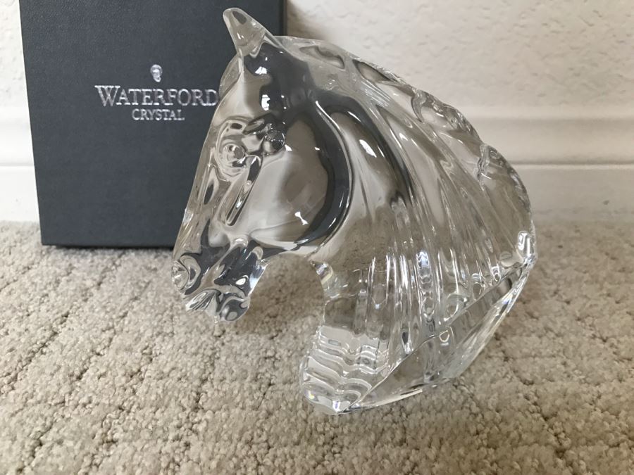 JUST ADDED - Waterford Crystal Horse Sculpture With Box