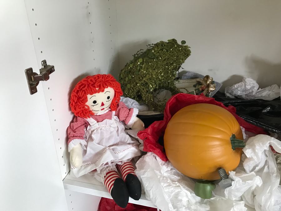JUST ADDED - Large Home Decor Decoration Lot #1 With Raggedy Ann Doll - See Photos [Photo 8]