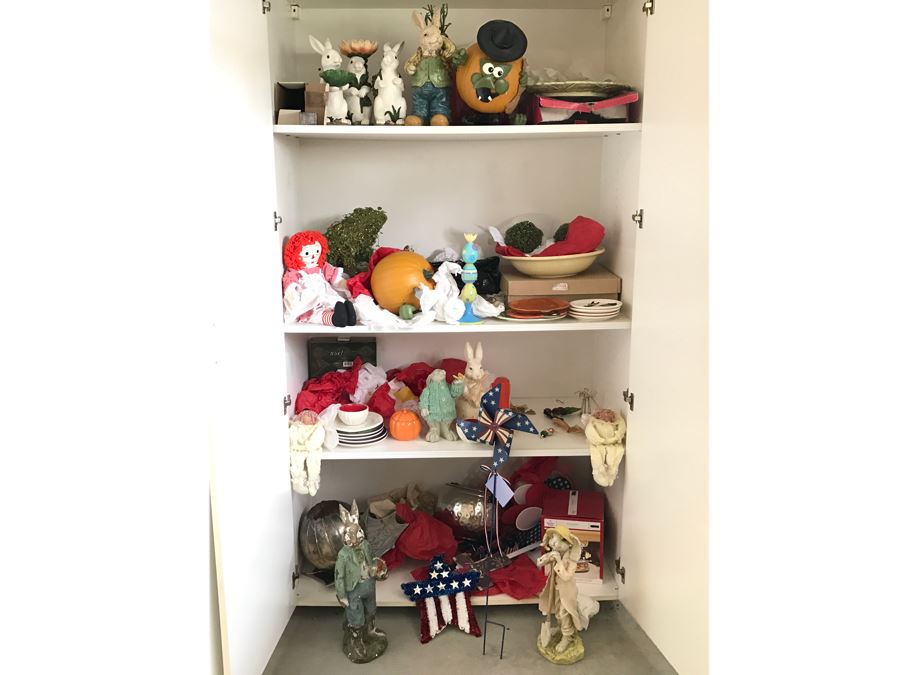 JUST ADDED - Large Home Decor Decoration Lot #1 With Raggedy Ann Doll - See Photos [Photo 1]