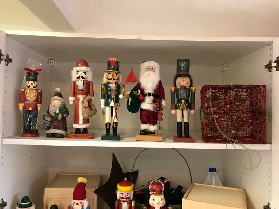 JUST ADDED - Large Home Decor Decoration Lot #3 With Nutcracker Collection And Violin - See Photos [Photo 2]