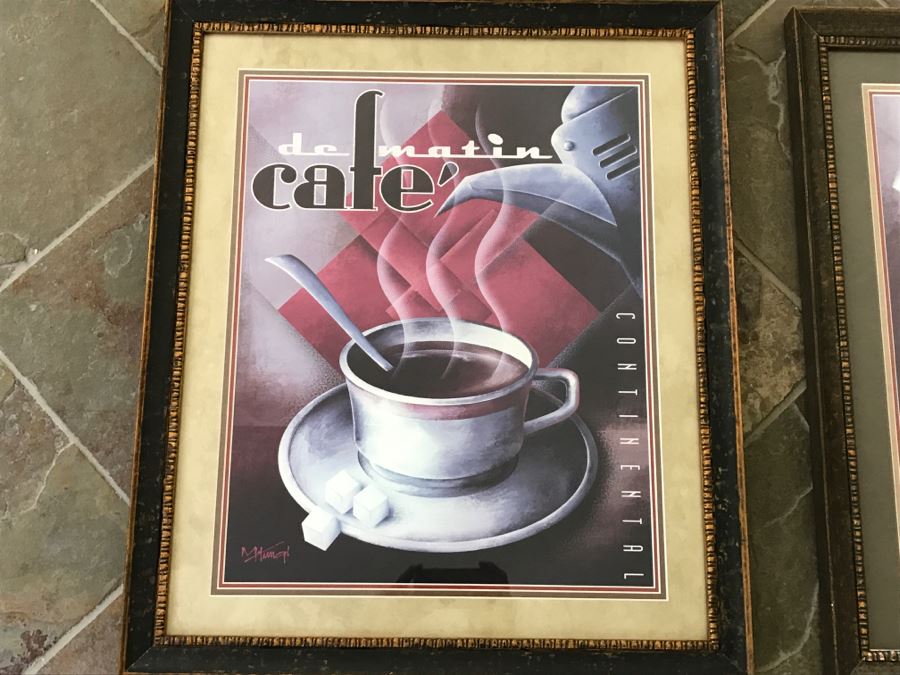 JUST ADDED - Pair Of Framed Cafe Coffee Poster Prints [Photo 4]