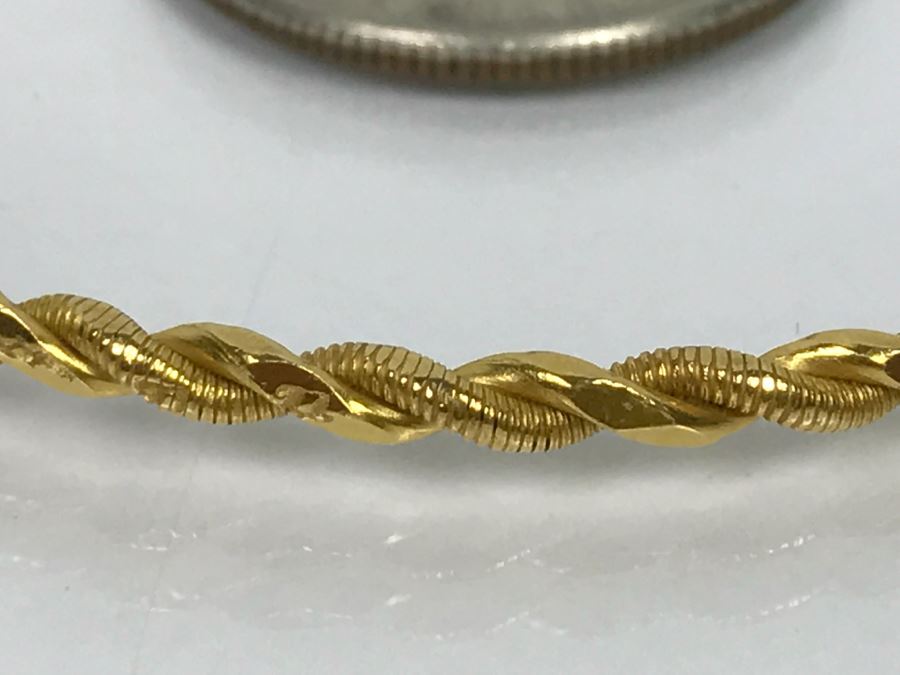 22K Yellow Gold Twisted Gold Bangle 11.7g FMV $795 [Photo 4]