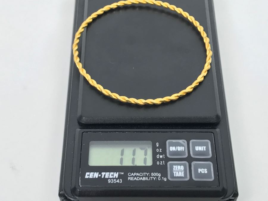 22K Yellow Gold Twisted Gold Bangle 11.7g FMV $795 [Photo 5]