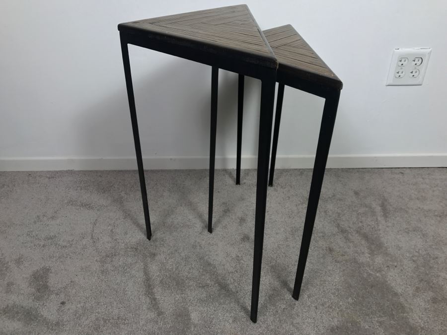Pair Of Mid-Century Corner Nesting Tables [Photo 4]