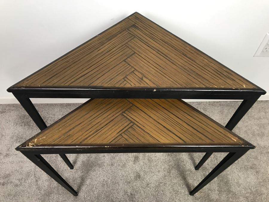 Pair Of Mid-Century Corner Nesting Tables [Photo 3]