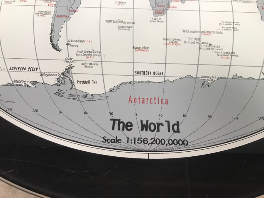 Chrome And Glass World Map Top Table With Magazine Vinyl Record Rack Record Not Included [Photo 7]