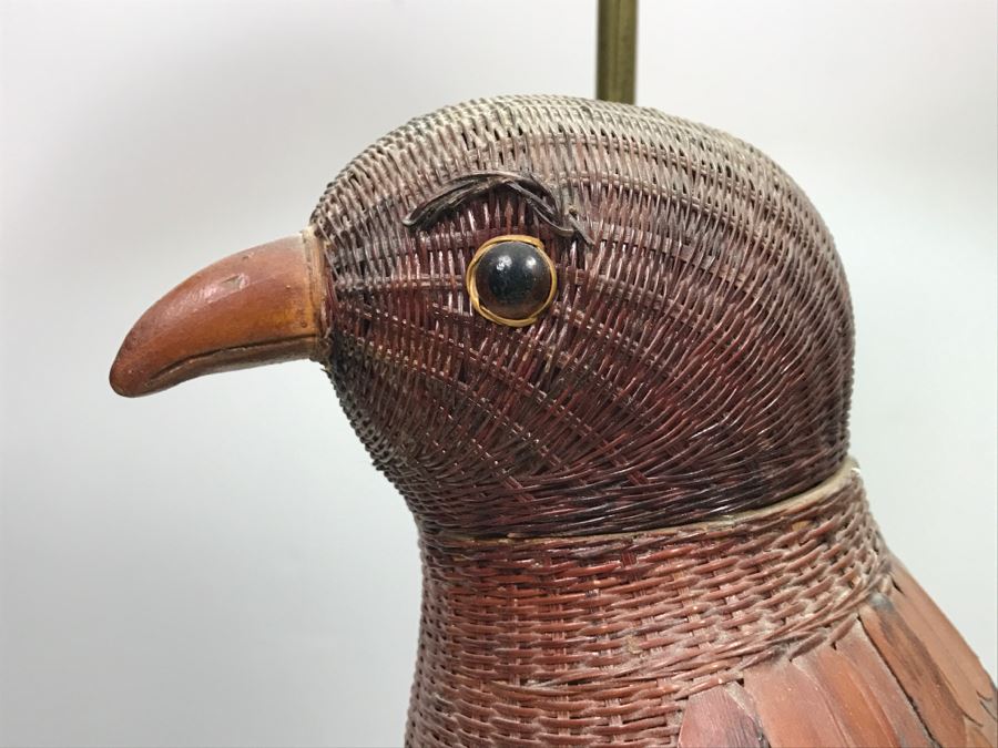 Designer Detailed Wicker Handmade Bird Lamp [Photo 6]