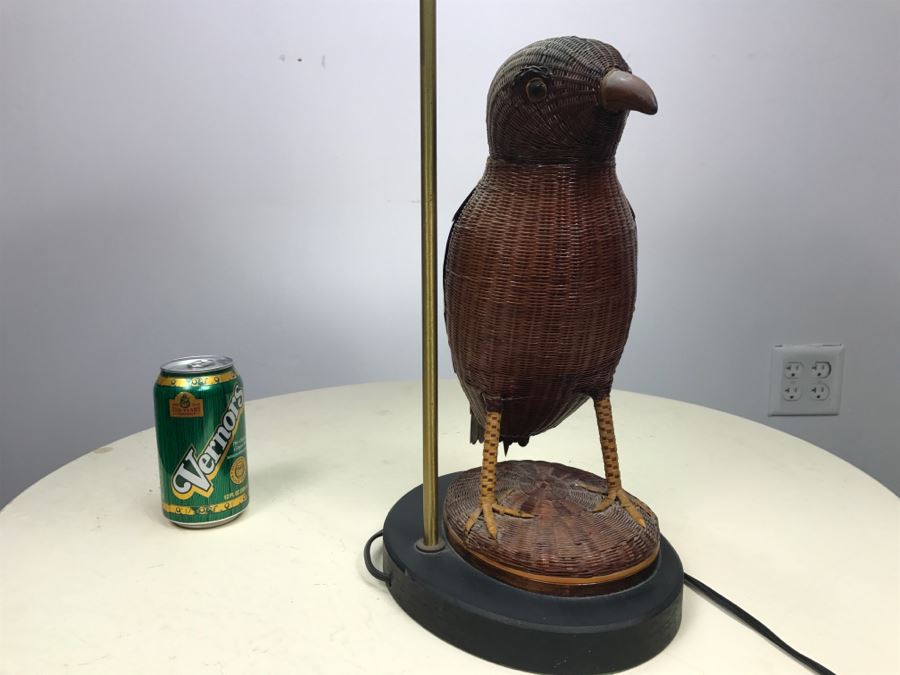 Designer Detailed Wicker Handmade Bird Lamp [Photo 12]