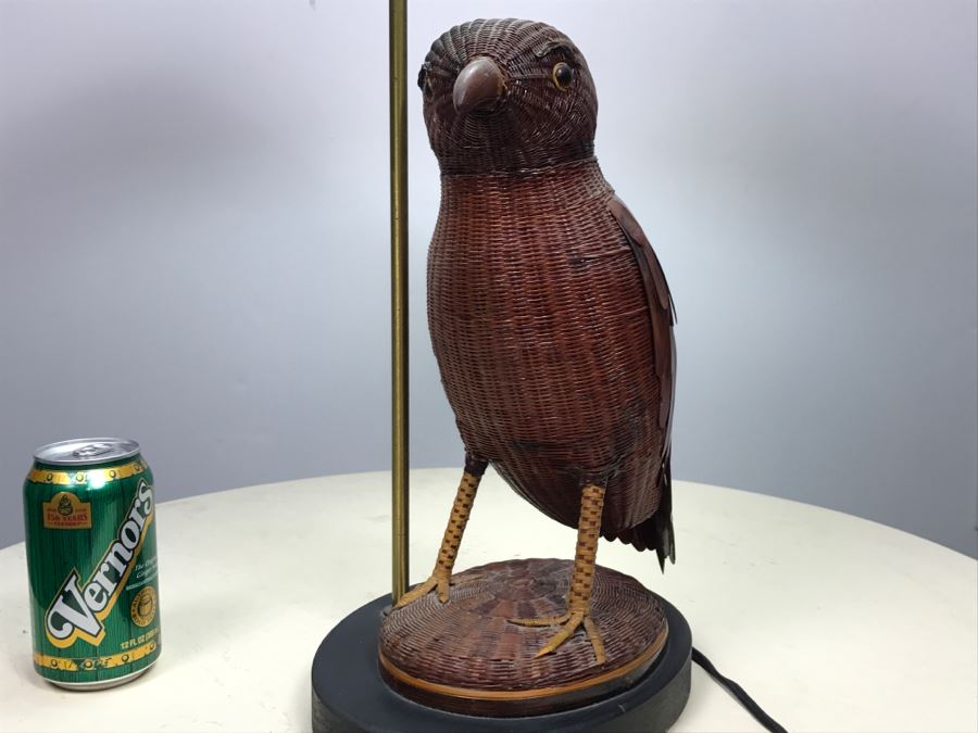 Designer Detailed Wicker Handmade Bird Lamp [Photo 9]
