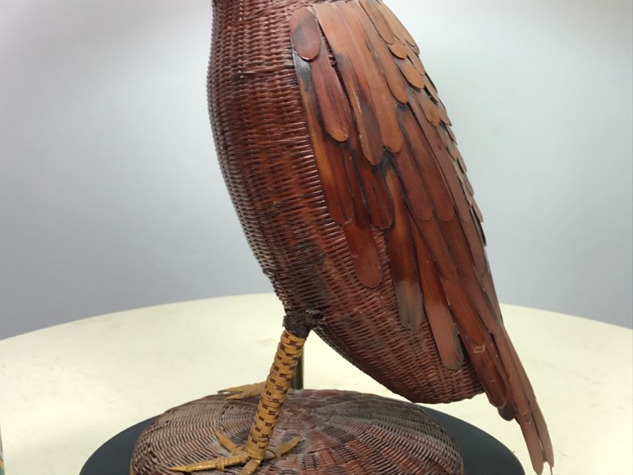 Designer Detailed Wicker Handmade Bird Lamp [Photo 7]