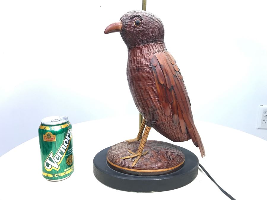 Designer Detailed Wicker Handmade Bird Lamp [Photo 2]
