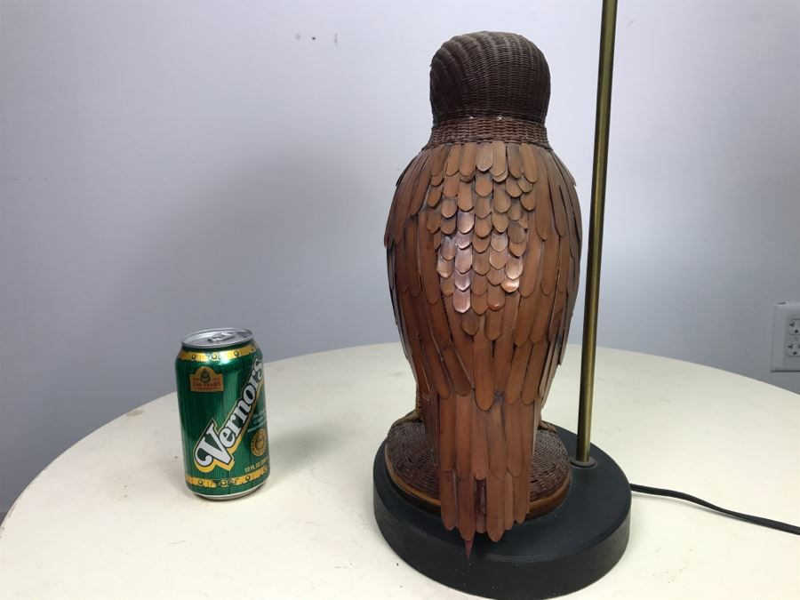 Designer Detailed Wicker Handmade Bird Lamp [Photo 3]