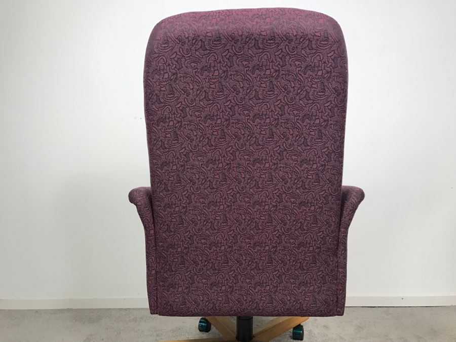 Purple Office Armchair On Casters [Photo 7]