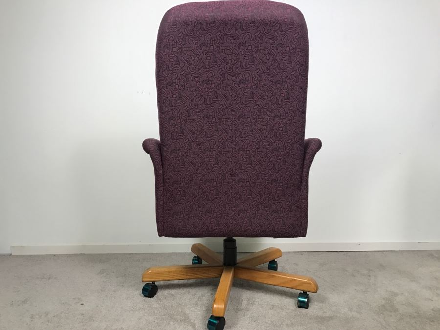 Purple Office Armchair On Casters [Photo 6]