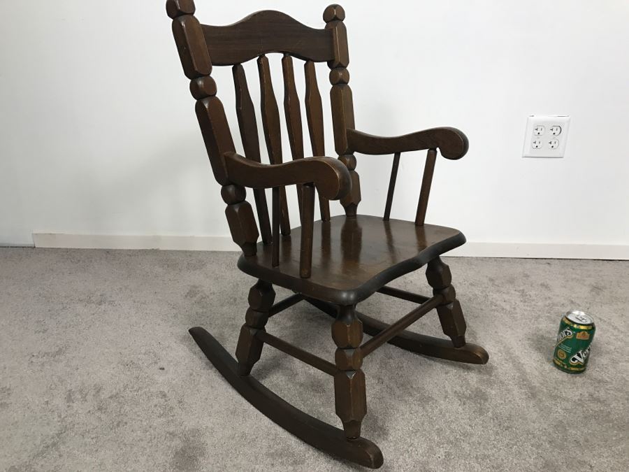 Vintage Wooden Child's Rocking Chair [Photo 3]