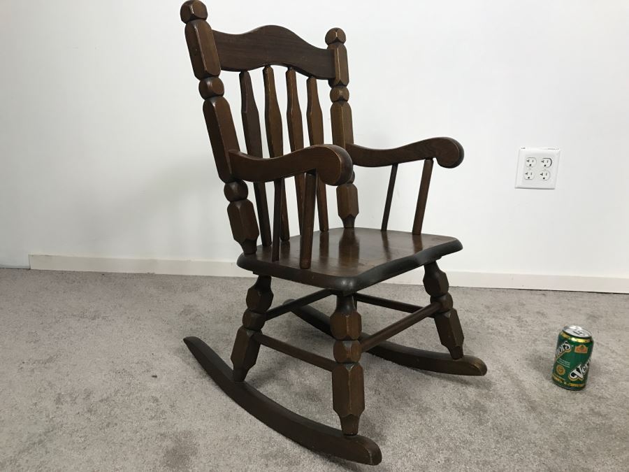 Vintage Wooden Child's Rocking Chair [Photo 1]