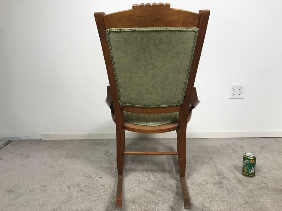 Antique Eastlake Wooden Rocking Chair [Photo 8]