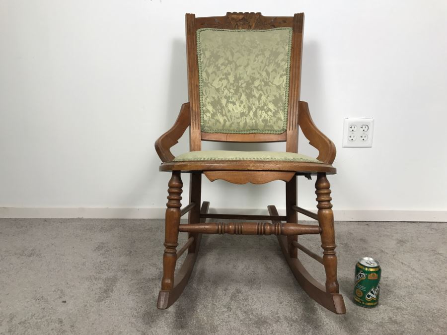 Antique Eastlake Wooden Rocking Chair [Photo 1]