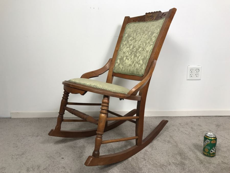 Antique Eastlake Wooden Rocking Chair [Photo 7]