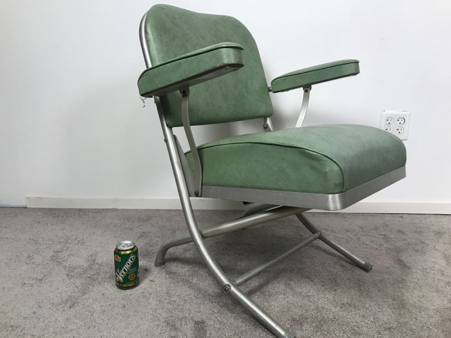 Rare Folding Chair Designed By Warren McArthur For Mayfair Co With Original Labels And Chrysler Corporation Label Estimate $400 [Photo 4]