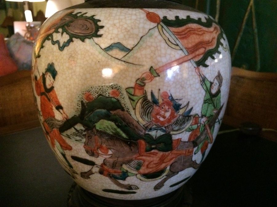 Japanese Pottery Vase Table Lamp [Photo 4]