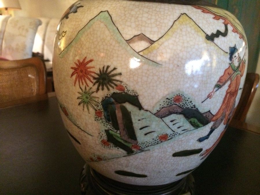 Japanese Pottery Vase Table Lamp [Photo 9]