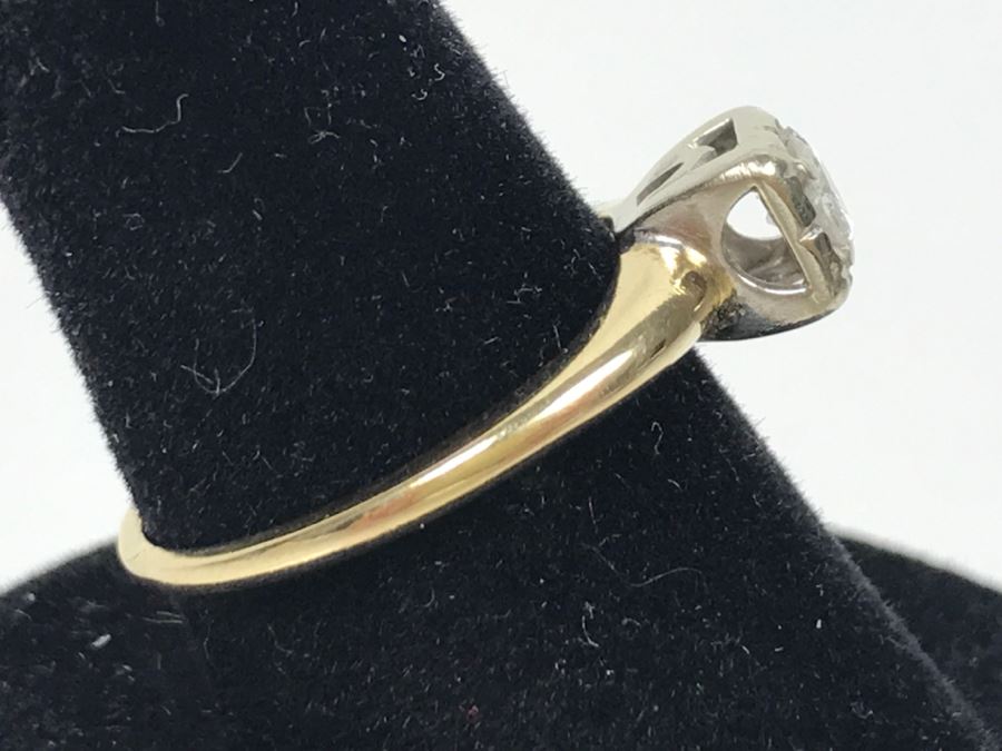 14K Yellow Gold Solitaire Vintage Diamond Ring .25Ct VS-1 G Ring Size 7 [Photo 8]