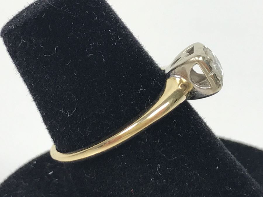 14K Yellow Gold Solitaire Vintage Diamond Ring .25Ct VS-1 G Ring Size 7 [Photo 7]