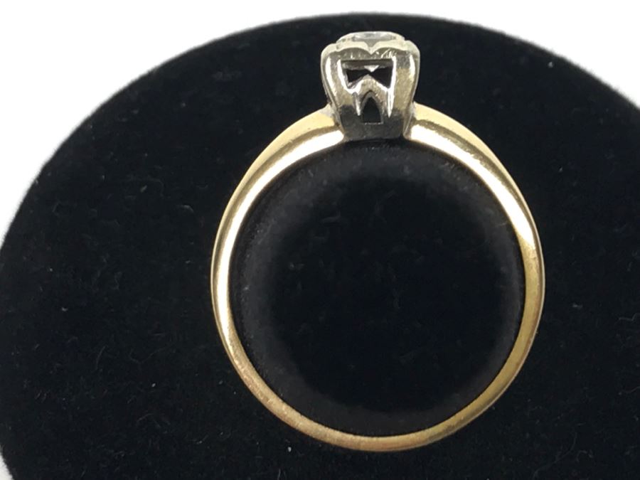 14K Yellow Gold Solitaire Vintage Diamond Ring .25Ct VS-1 G Ring Size 7 [Photo 9]