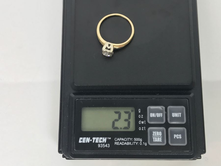 14K Yellow Gold Solitaire Vintage Diamond Ring .25Ct VS-1 G Ring Size 7 [Photo 26]
