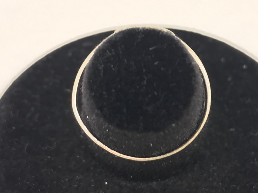 14K White Gold Signet Ring 1.3g Ring Size 4 3/4 [Photo 4]