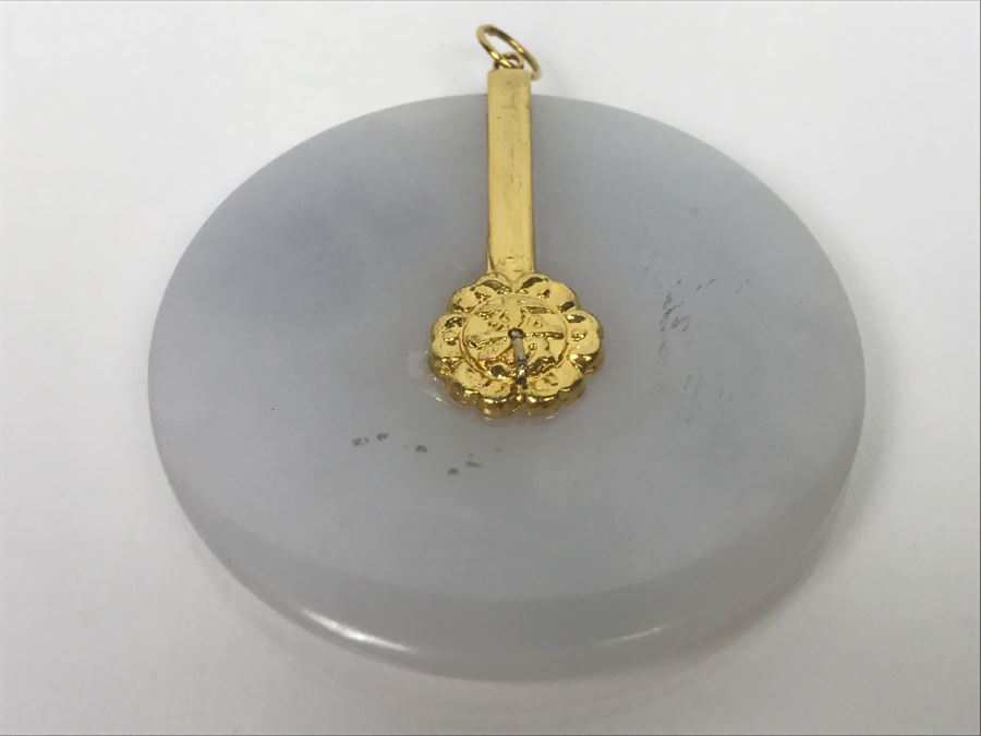 Asian Light Gray Stone Pendant [Photo 4]