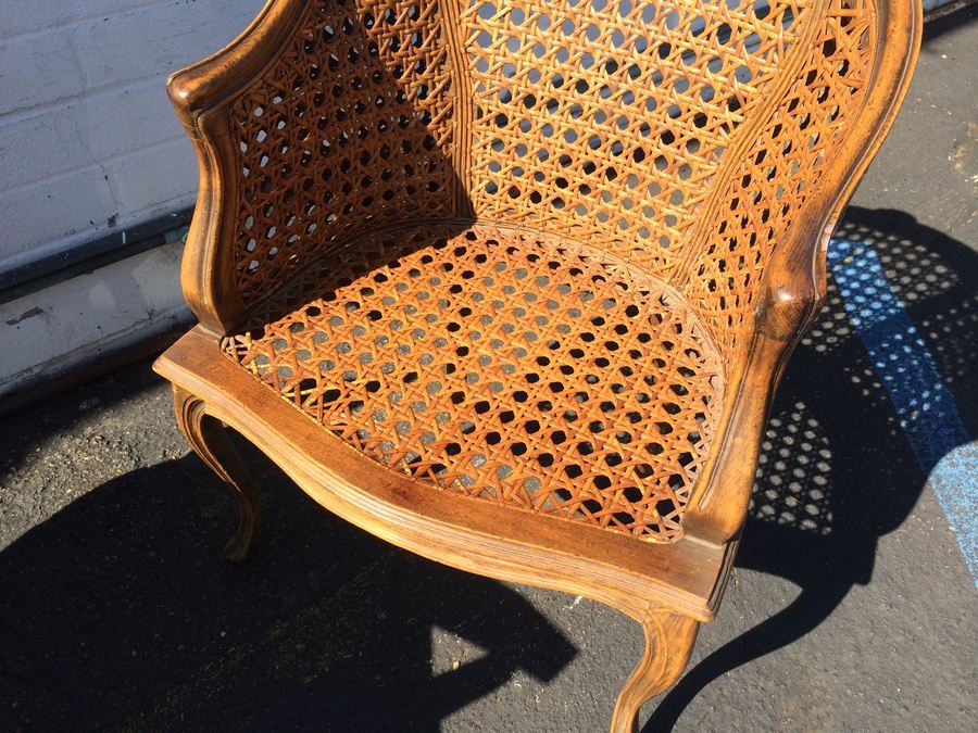 Cane Occasional Chairs with Silk Cushions [Photo 9]