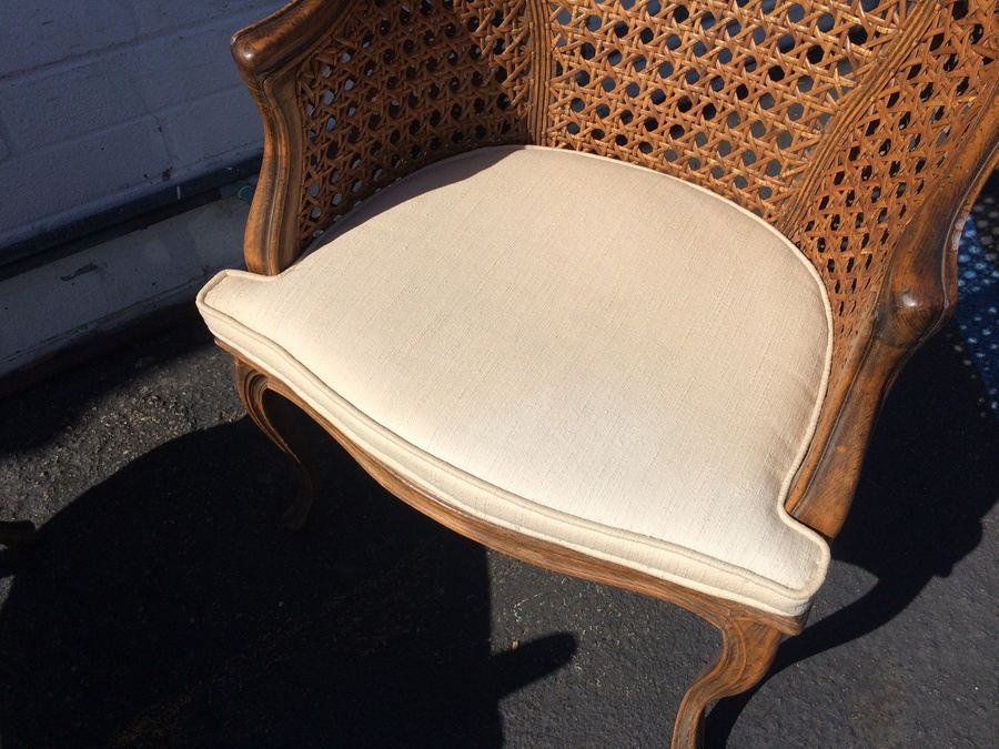 Cane Occasional Chairs with Silk Cushions [Photo 8]