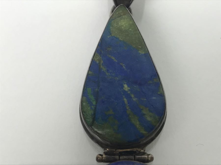 Sterling Silver Blue Stone Pendant [Photo 3]