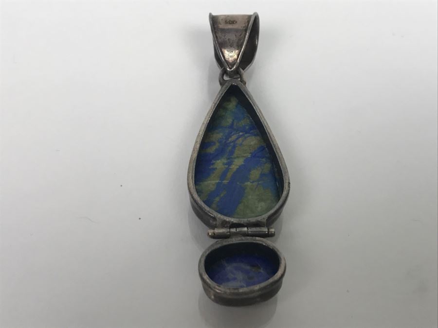 Sterling Silver Blue Stone Pendant [Photo 11]