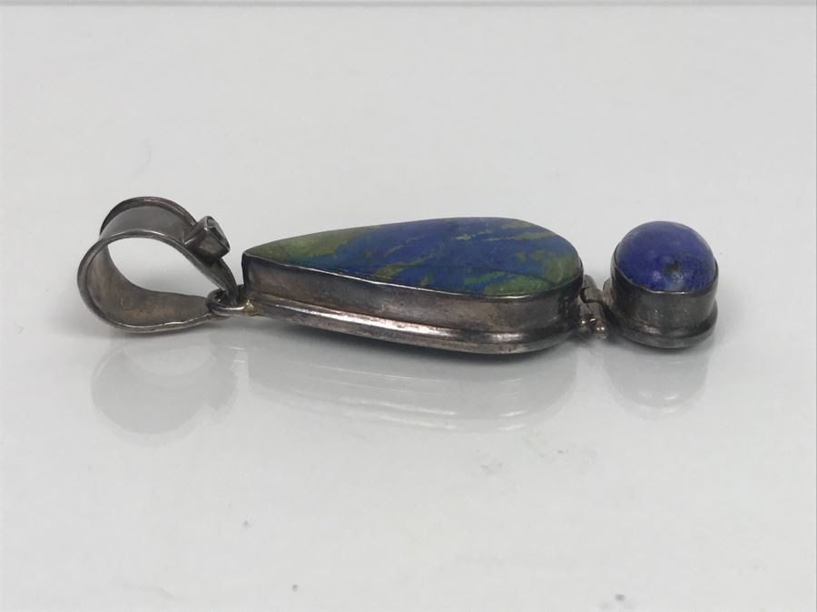 Sterling Silver Blue Stone Pendant [Photo 10]