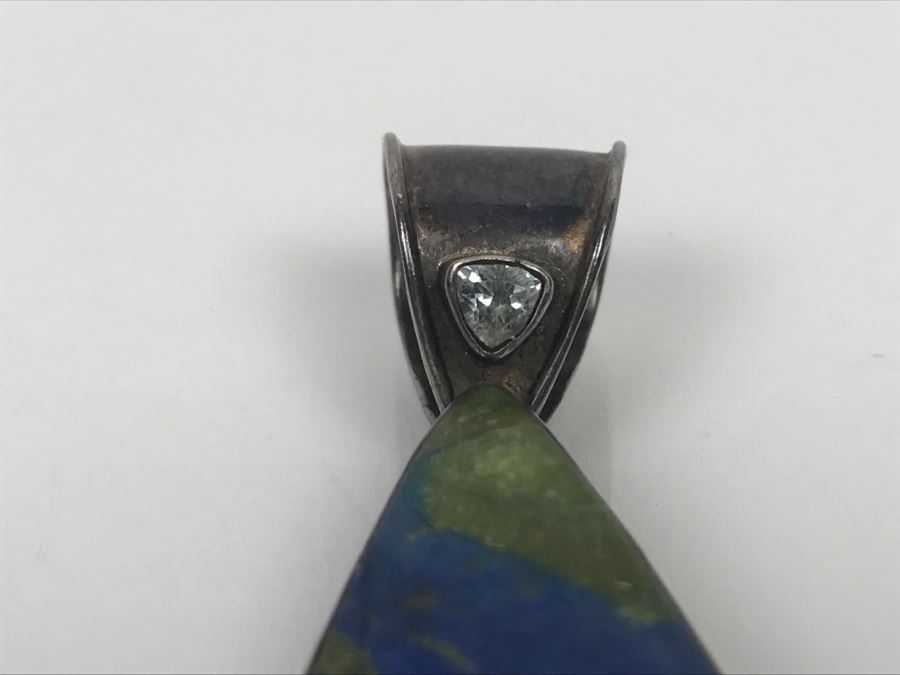 Sterling Silver Blue Stone Pendant [Photo 6]