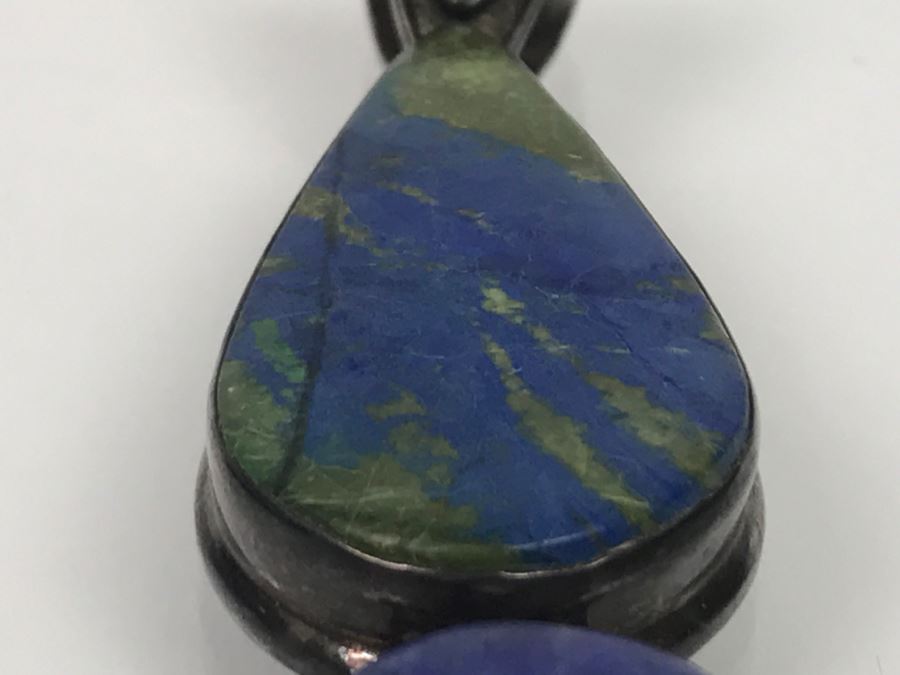 Sterling Silver Blue Stone Pendant [Photo 9]