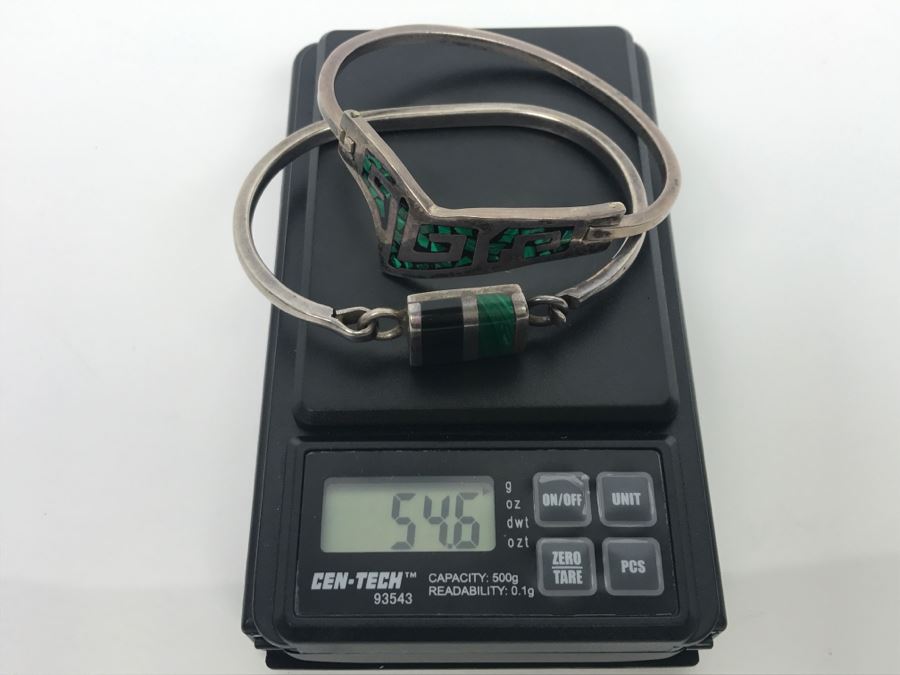 Pair Of Mexican Sterling Silver Bracelets 54.6g [Photo 8]