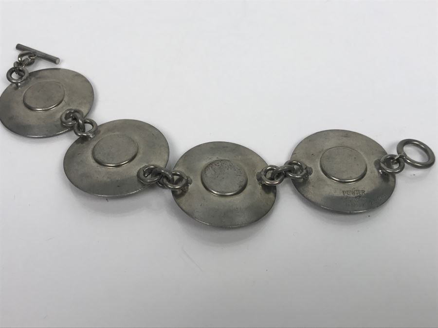 Signed Jorgen Jensen Denmark Pewter Bracelet 250B [Photo 5]