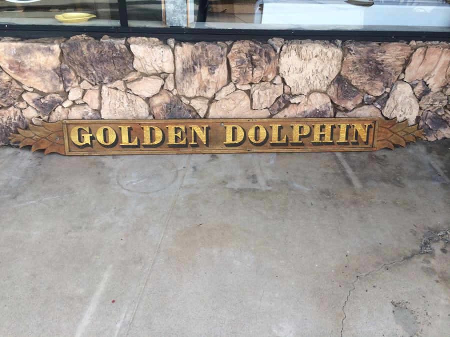 GOLDEN DOLPHIN Hand-Painted Wooden Yacht Sign [Photo 4]